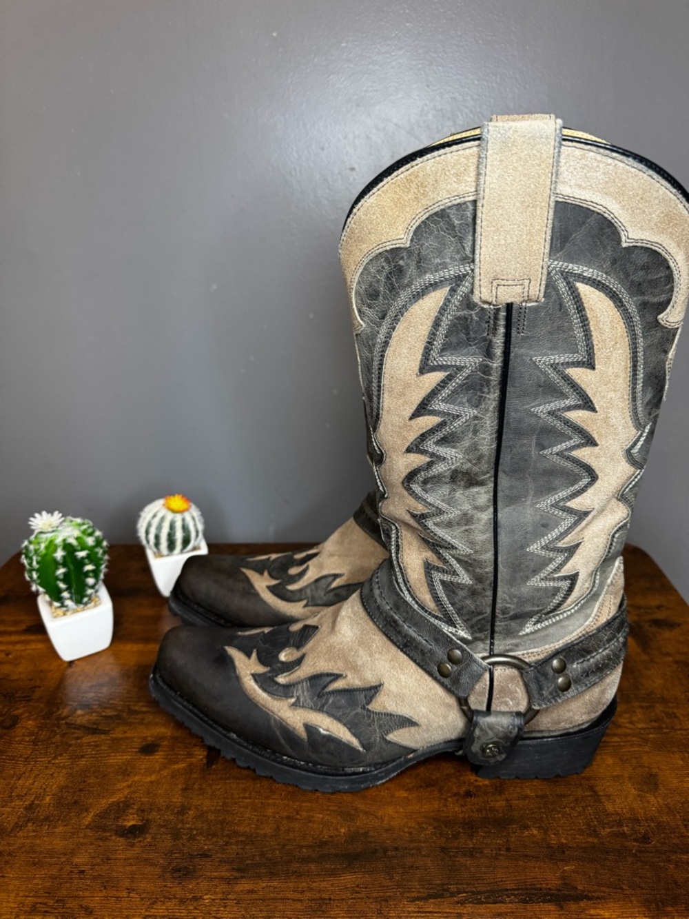 Stetson Outlaw Wings Biker Western/Biker boot - Picture 4 of 7
